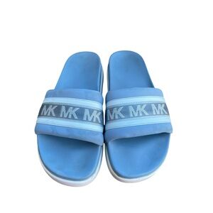Michael Kors Tyra Stripe Scuba Slide Blue